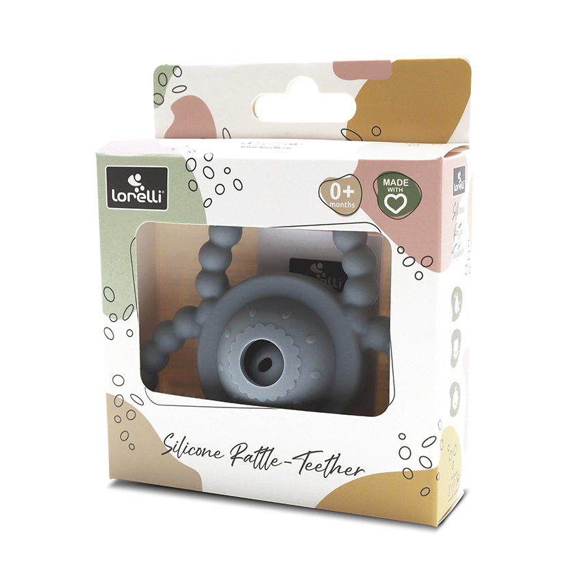 anneau de dentition hochet gris