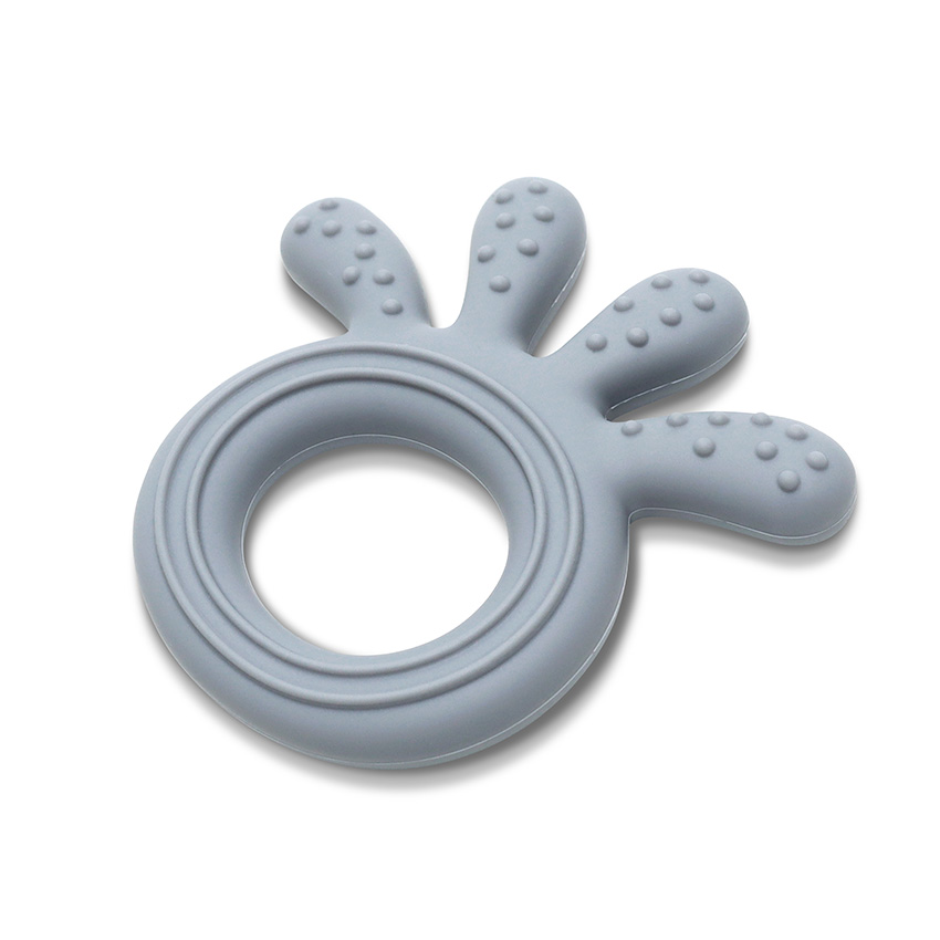 hochet de dentition gris