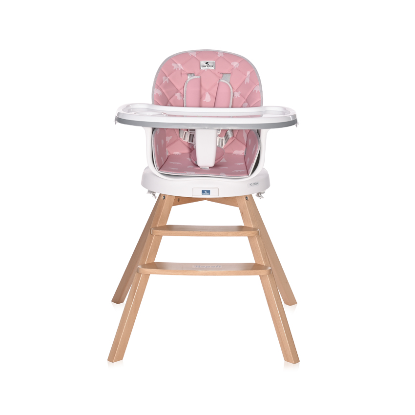 chaise haute napoli rotative rose