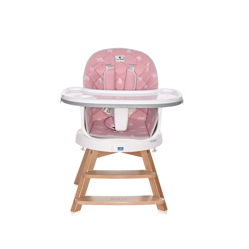 chaise haute napoli rotative rose