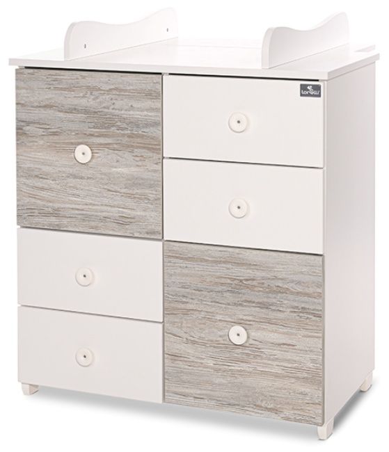 [10170140043] commode à langer blanc/artwood