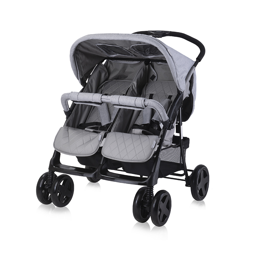 [10020072386] poussette double gris