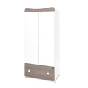 armoire blanc / café