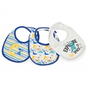 Lot de 3 bavoirs Kay Bleu